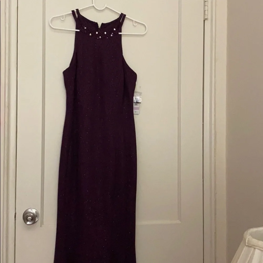 NWT Nightway mulberry shiny long gown size: 6